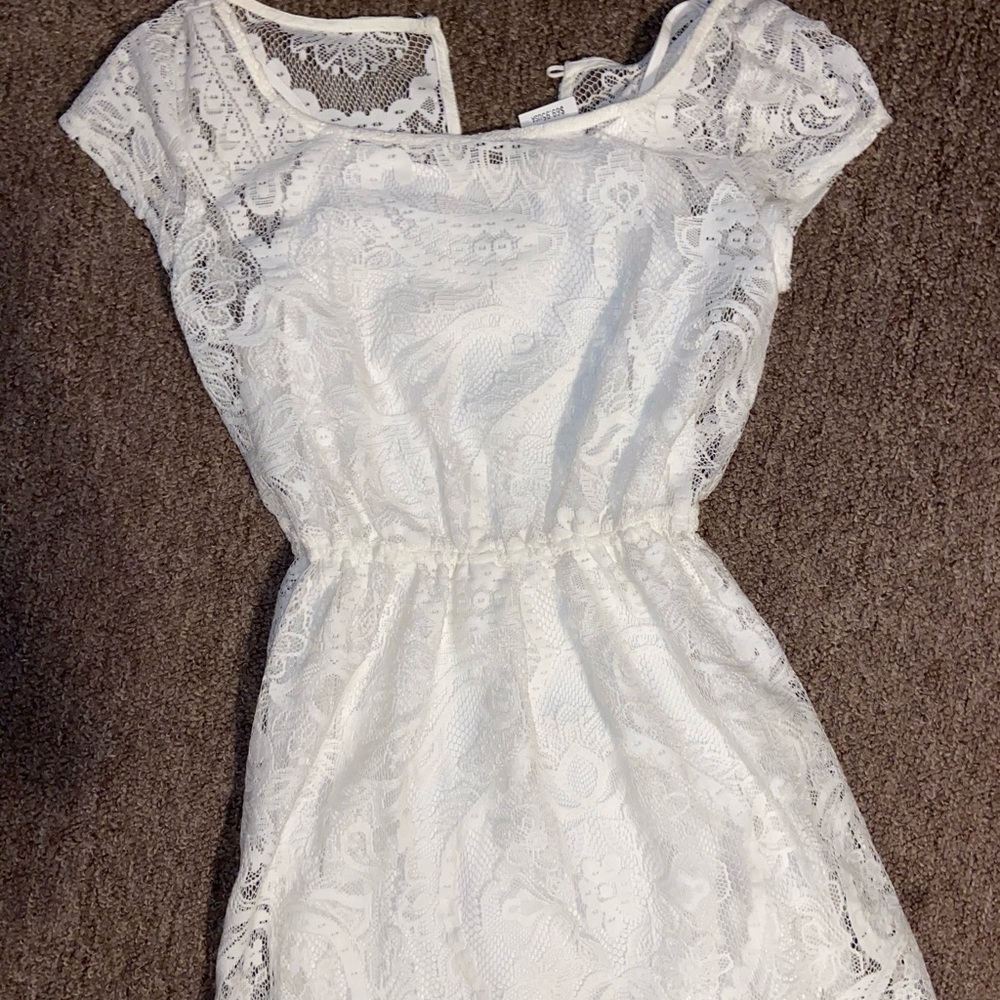 Hollister white lace dress